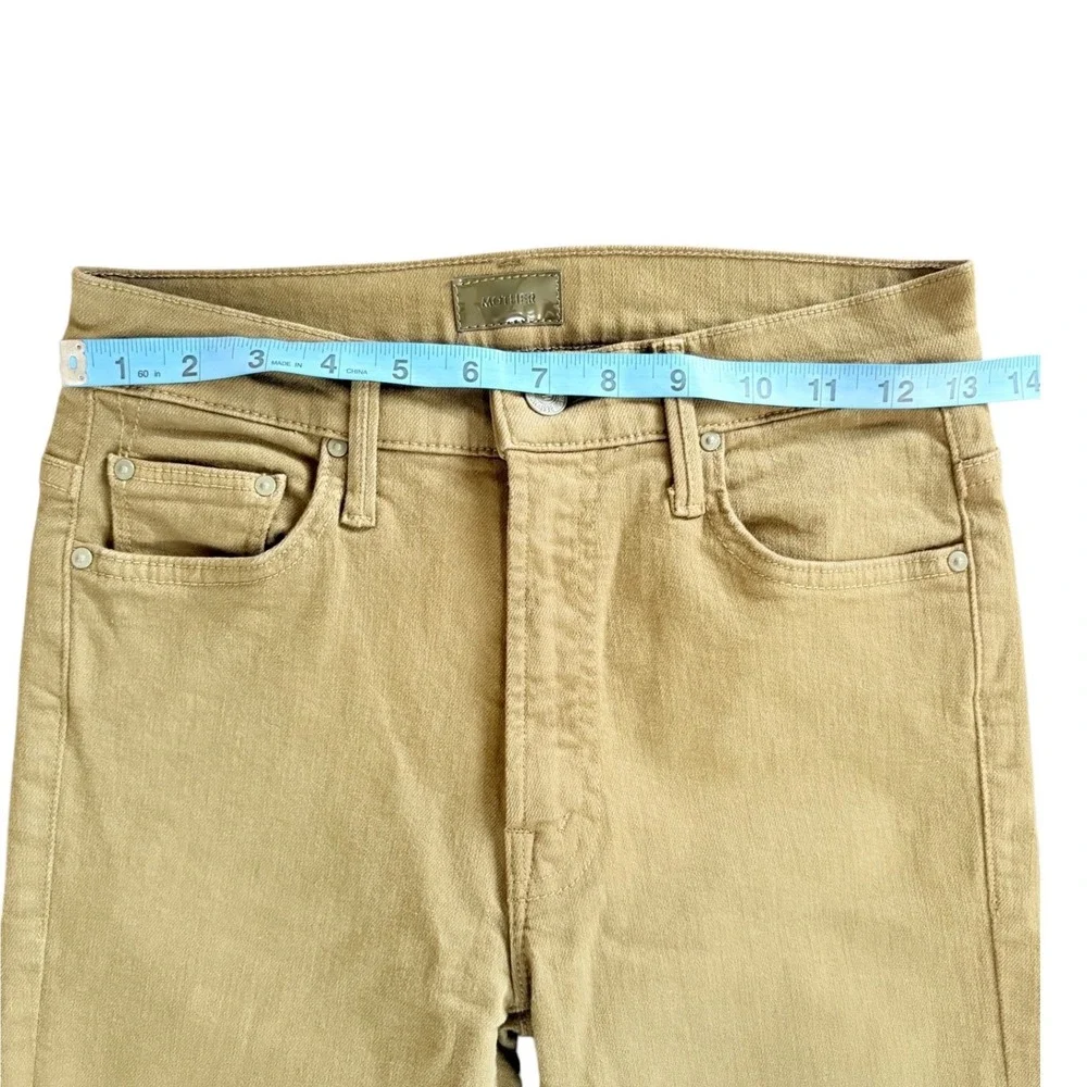 MOTHER The Insider Crop‎ Step Fray Jeans Fir Green 1157-753 Olive Size 26